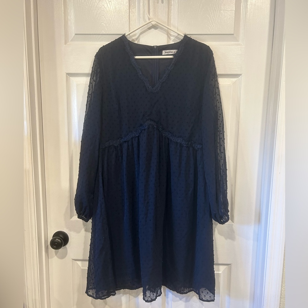 Elegant Navy Blue Mini Dress